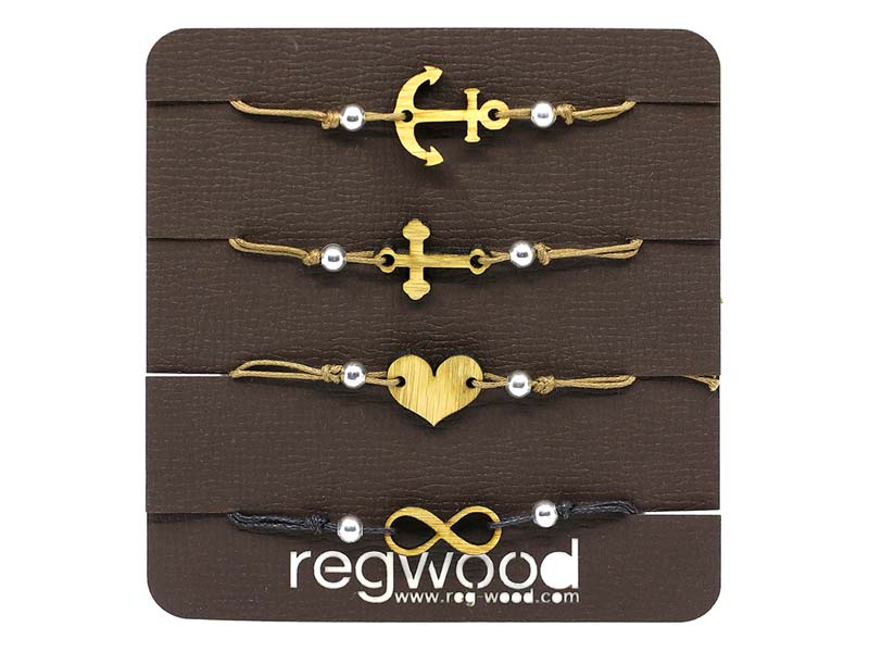 Lesene zapestnice komplet